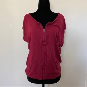 ✨Front zipper half sleeve shirt